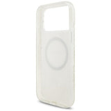 Guess iPhone 17 Pro Max/iPhone 18 Pro Max Cover Electroplated Flowers Pearl Strap Hvid
