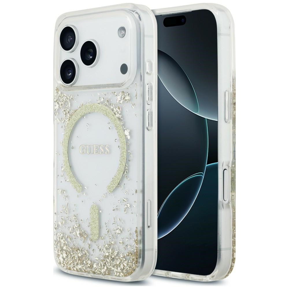 Guess iPhone 17 Pro/iPhone 18 Pro Cover Resin Glitter Guld