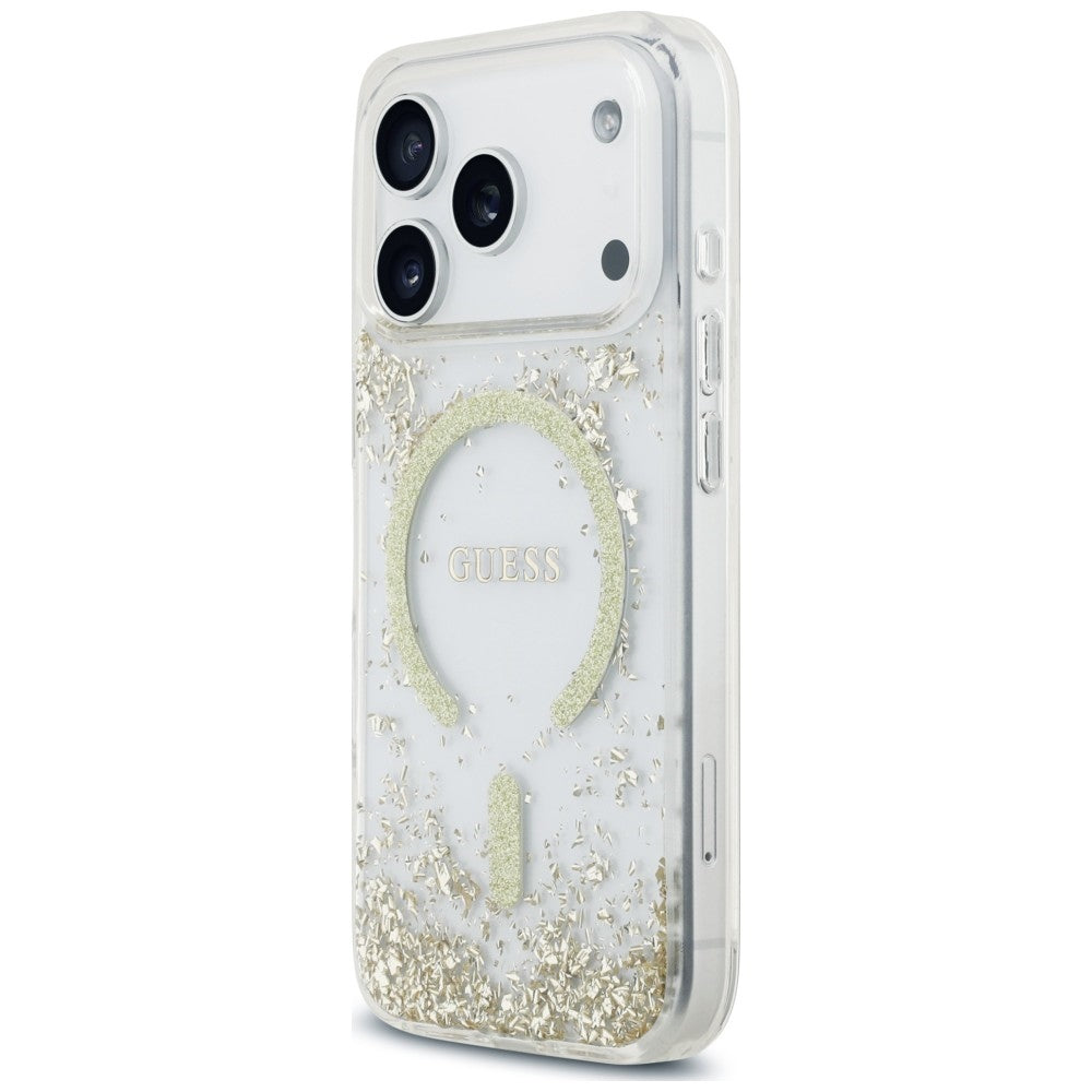 Guess iPhone 17 Pro/iPhone 18 Pro Cover Resin Glitter Guld
