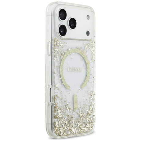 Guess iPhone 17 Pro Max/iPhone 18 Pro Max Cover Resin Glitter Guld