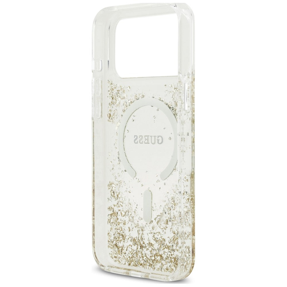 Guess iPhone 17 Pro Max/iPhone 18 Pro Max Cover Resin Glitter Guld