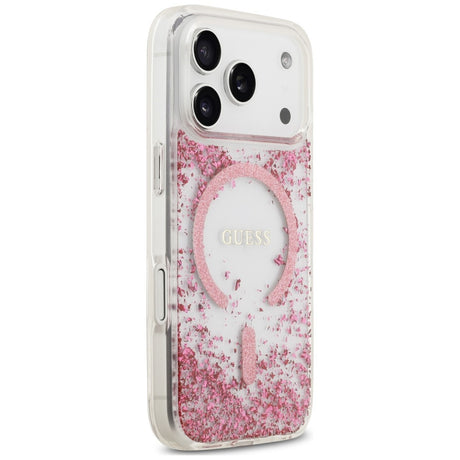 Guess iPhone 17 Pro Max/iPhone 18 Pro Max Cover Resin Glitter Lyserød