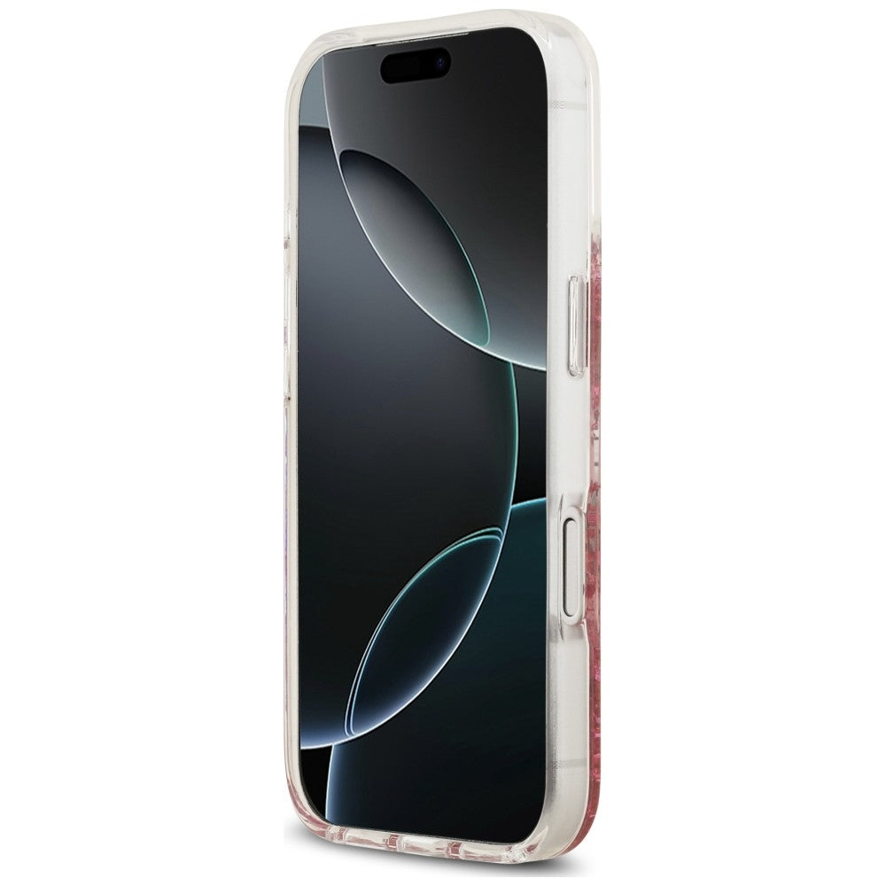 Guess iPhone 17 Pro Max/iPhone 18 Pro Max Cover Resin Glitter Lyserød