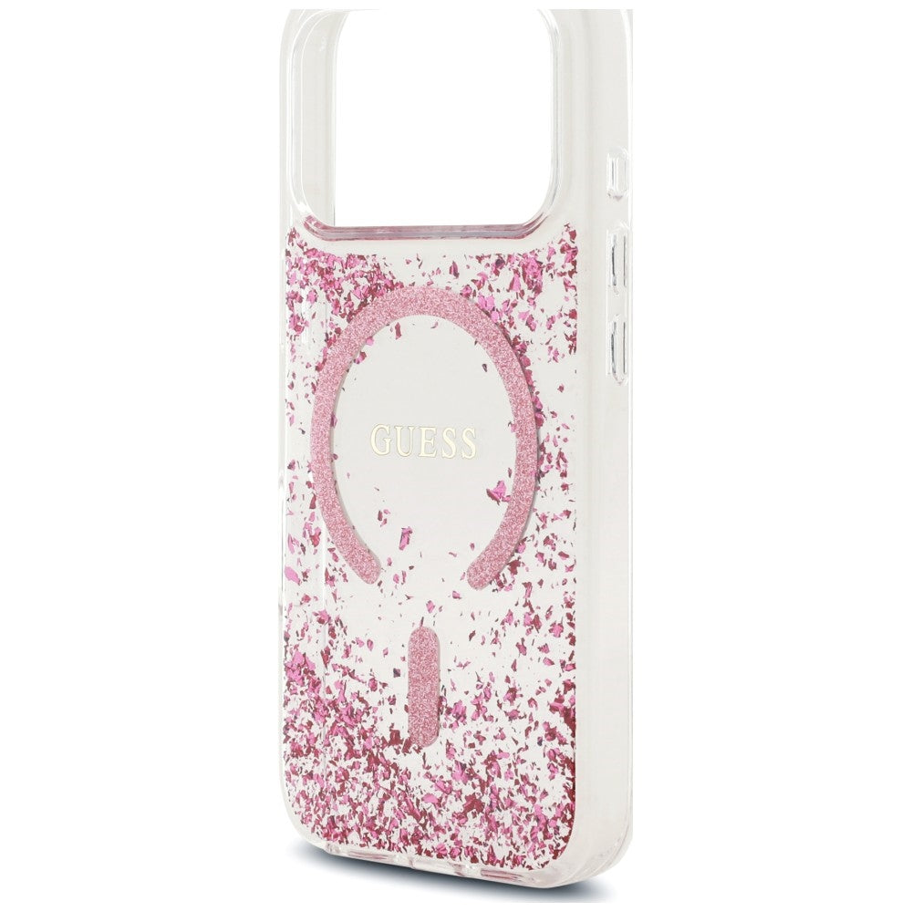 Guess iPhone 17 Pro Max/iPhone 18 Pro Max Cover Resin Glitter Lyserød