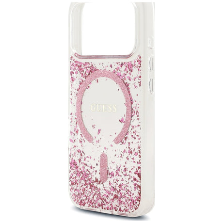 Guess iPhone 17 Pro Max/iPhone 18 Pro Max Cover Resin Glitter Lyserød
