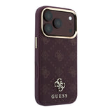 Guess iPhone 17 Pro/iPhone 18 Pro Cover 4G Peony Burgundy
