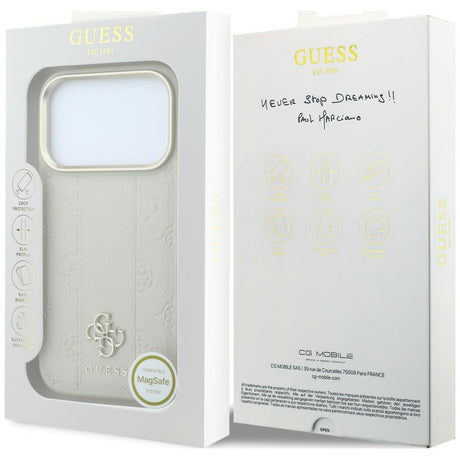 Guess iPhone 17 Pro Max/iPhone 18 Pro Max Cover 4G Pæon Beige