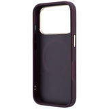 Guess iPhone 17 Pro Max/iPhone 18 Pro Max Cover Saffiano Peony Embossed MagSafe Burgundy