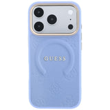 Guess iPhone 17 Pro/iPhone 18 Pro Cover Saffiano Peony Embossed MagSafe Blå