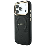 Guess iPhone 17 Pro/iPhone 18 Pro Cover Saffiano Peony Embossed MagSafe Sort