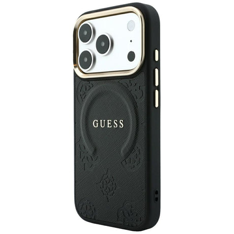Guess iPhone 17 Pro Max/iPhone 18 Pro Max Cover Saffiano Peony Embossed MagSafe Sort