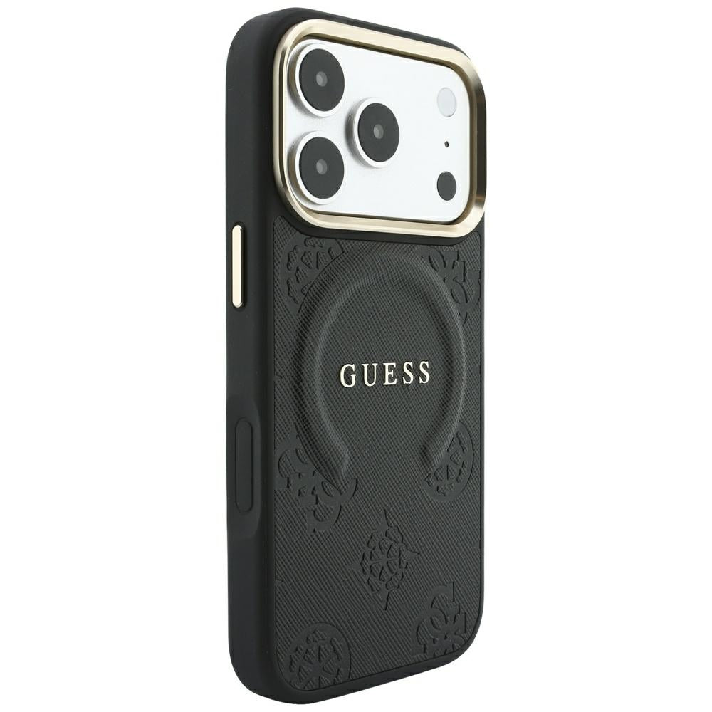Guess iPhone 17 Pro Max/iPhone 18 Pro Max Cover Saffiano Peony Embossed MagSafe Sort