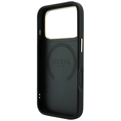 Guess iPhone 17 Pro Max/iPhone 18 Pro Max Cover Saffiano Peony Embossed MagSafe Sort