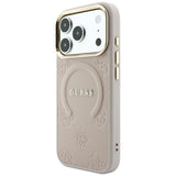 Guess iPhone 17 Pro Max/iPhone 18 Pro Max Cover Saffiano Peony Embossed MagSafe Lyserød