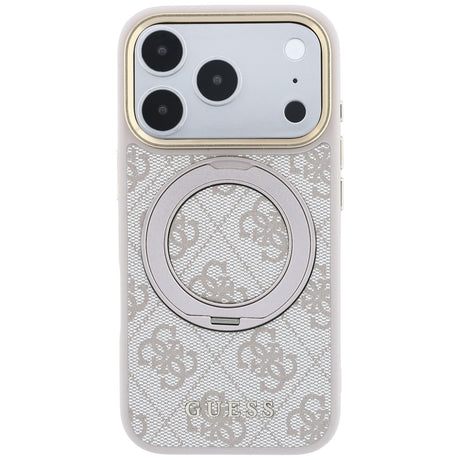 Guess iPhone 17 Pro Max/iPhone 18 Pro Max Cover Ring Stand 4G Classic Logo Lyserød