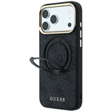 Guess iPhone 17 Pro Max/iPhone 18 Pro Max Cover Ring Stand 4G Classic Logo Sort