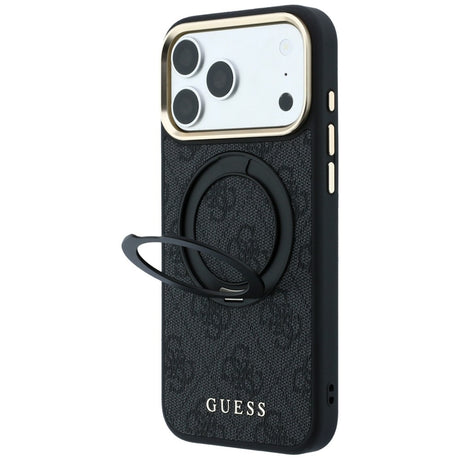 Guess iPhone 17 Pro Max/iPhone 18 Pro Max Cover Ring Stand 4G Classic Logo Sort