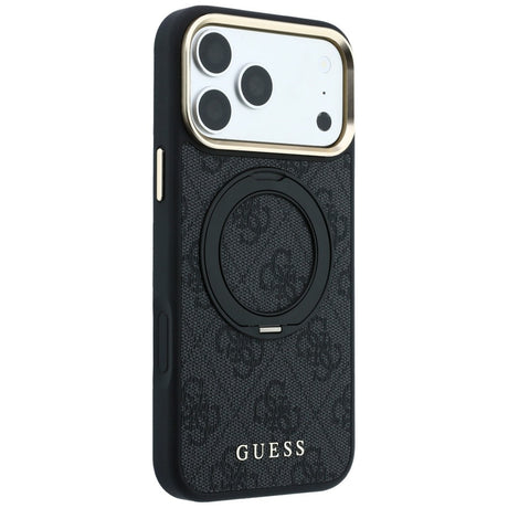 Guess iPhone 17 Pro Max/iPhone 18 Pro Max Cover Ring Stand 4G Classic Logo Sort