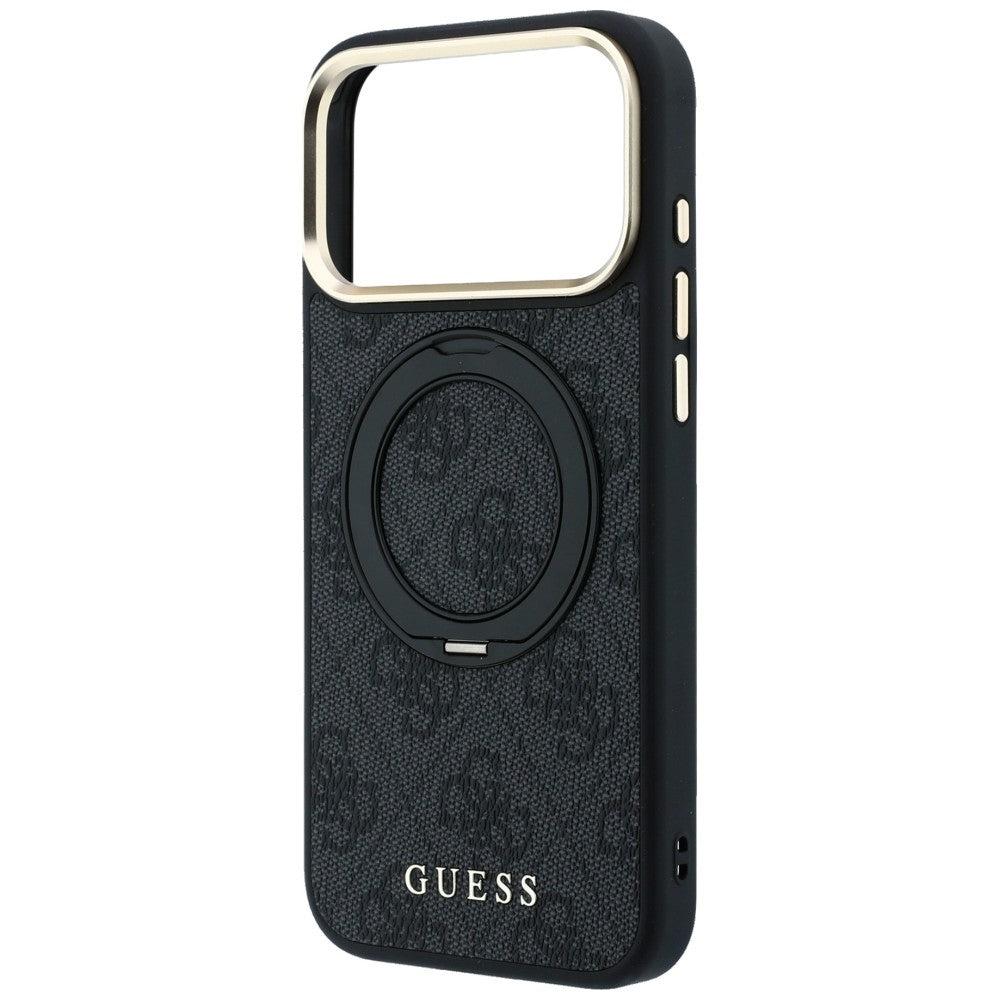 Guess iPhone 17 Pro Max/iPhone 18 Pro Max Cover Ring Stand 4G Classic Logo Sort