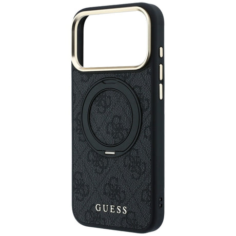 Guess iPhone 17 Pro Max/iPhone 18 Pro Max Cover Ring Stand 4G Classic Logo Sort