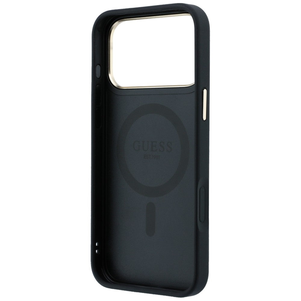 Guess iPhone 17 Pro Max/iPhone 18 Pro Max Cover Ring Stand 4G Classic Logo Sort