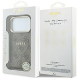 Guess iPhone 17 Pro/iPhone 18 Pro Cover 4G Embossed MagSafe Brun
