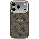 Guess iPhone 17 Pro Max/iPhone 18 Pro Max Cover 4G Embossed MagSafe Brun