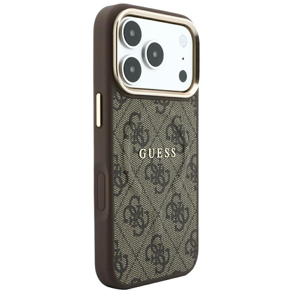 Guess iPhone 17 Pro Max/iPhone 18 Pro Max Cover 4G Embossed MagSafe Brun