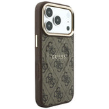 Guess iPhone 17 Pro Max/iPhone 18 Pro Max Cover 4G Embossed MagSafe Brun