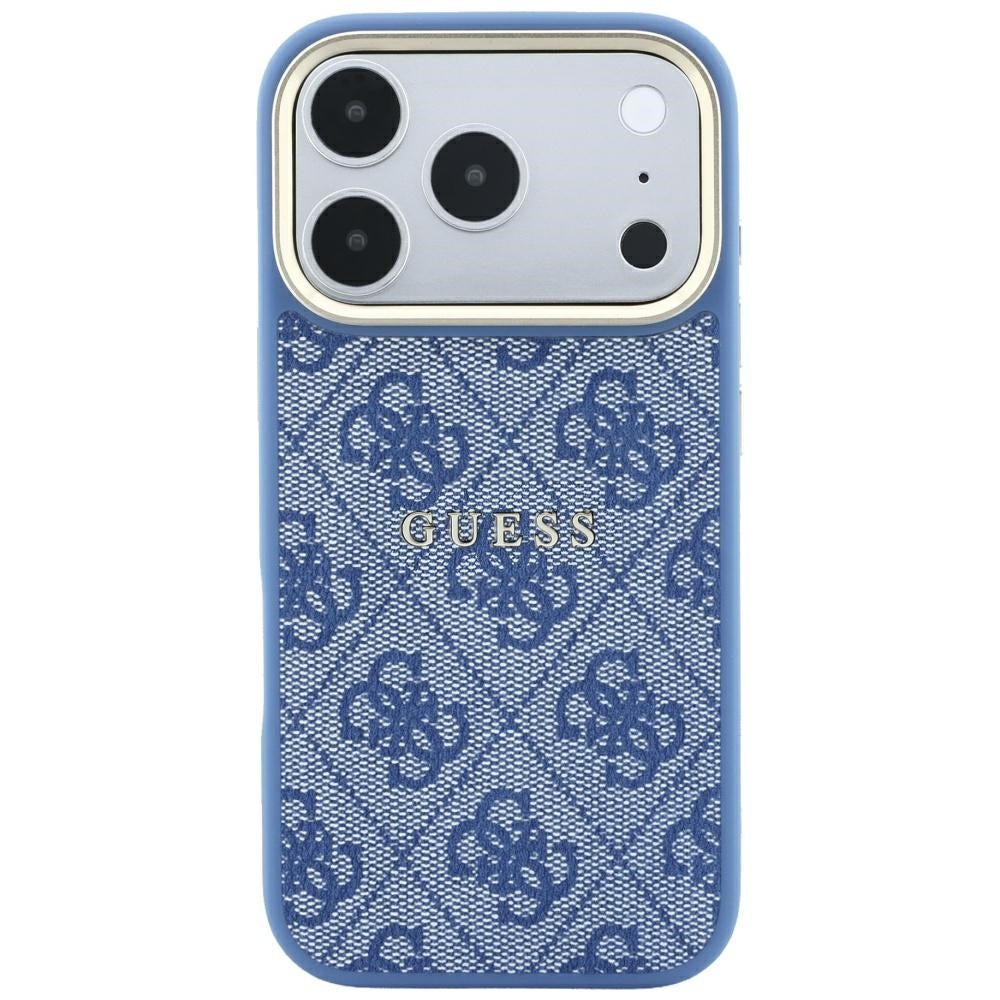 Guess iPhone 17 Pro/iPhone 18 Pro Cover 4G Embossed MagSafe Blå