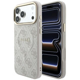 Guess iPhone 17 Pro/iPhone 18 Pro Cover 4G Embossed MagSafe Lyserød