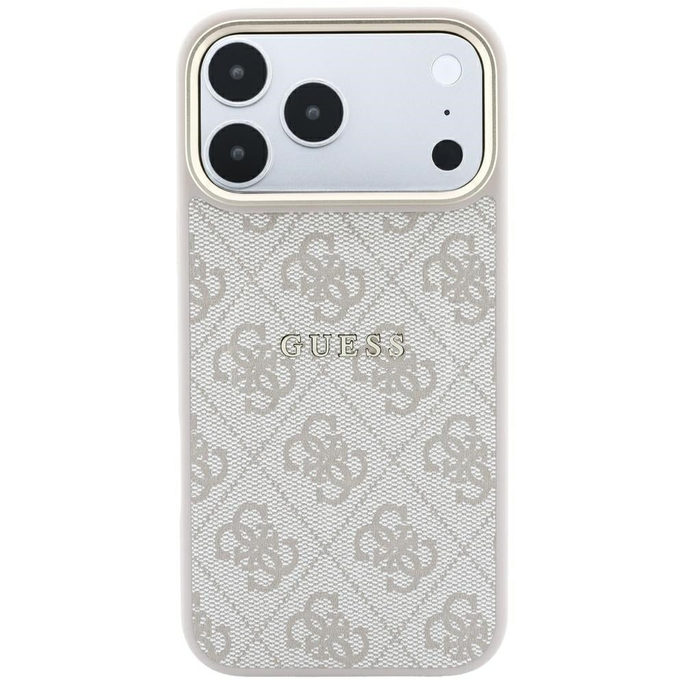Guess iPhone 17 Pro/iPhone 18 Pro Cover 4G Embossed MagSafe Lyserød
