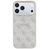 Guess iPhone 17 Pro/iPhone 18 Pro Cover 4G Embossed MagSafe Lyserød
