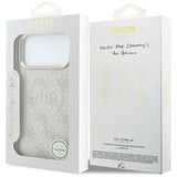 Guess iPhone 17 Pro/iPhone 18 Pro Cover 4G Embossed MagSafe Lyserød