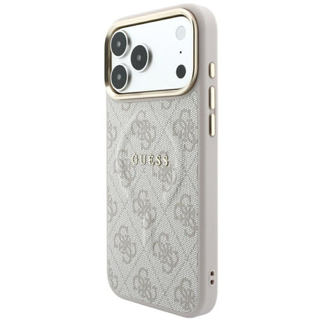 Guess iPhone 17 Pro Max/iPhone 18 Pro Max Cover 4G Embossed MagSafe Lyserød