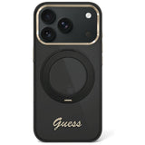 Guess iPhone 17 Pro Max/iPhone 18 Pro Max Cover Ring Stand Script Logo Sort