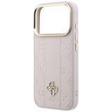 Guess iPhone 17 Pro Max/iPhone 18 Pro Max Cover Stripe Peony 4G Logo Lyserød