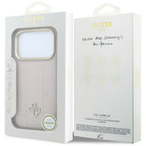 Guess iPhone 17 Pro Max/iPhone 18 Pro Max Cover Stripe Peony 4G Logo Lyserød