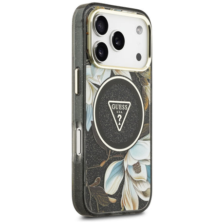 Guess iPhone 17 Pro/iPhone 18 Pro Cover Glitter Flowers Sort