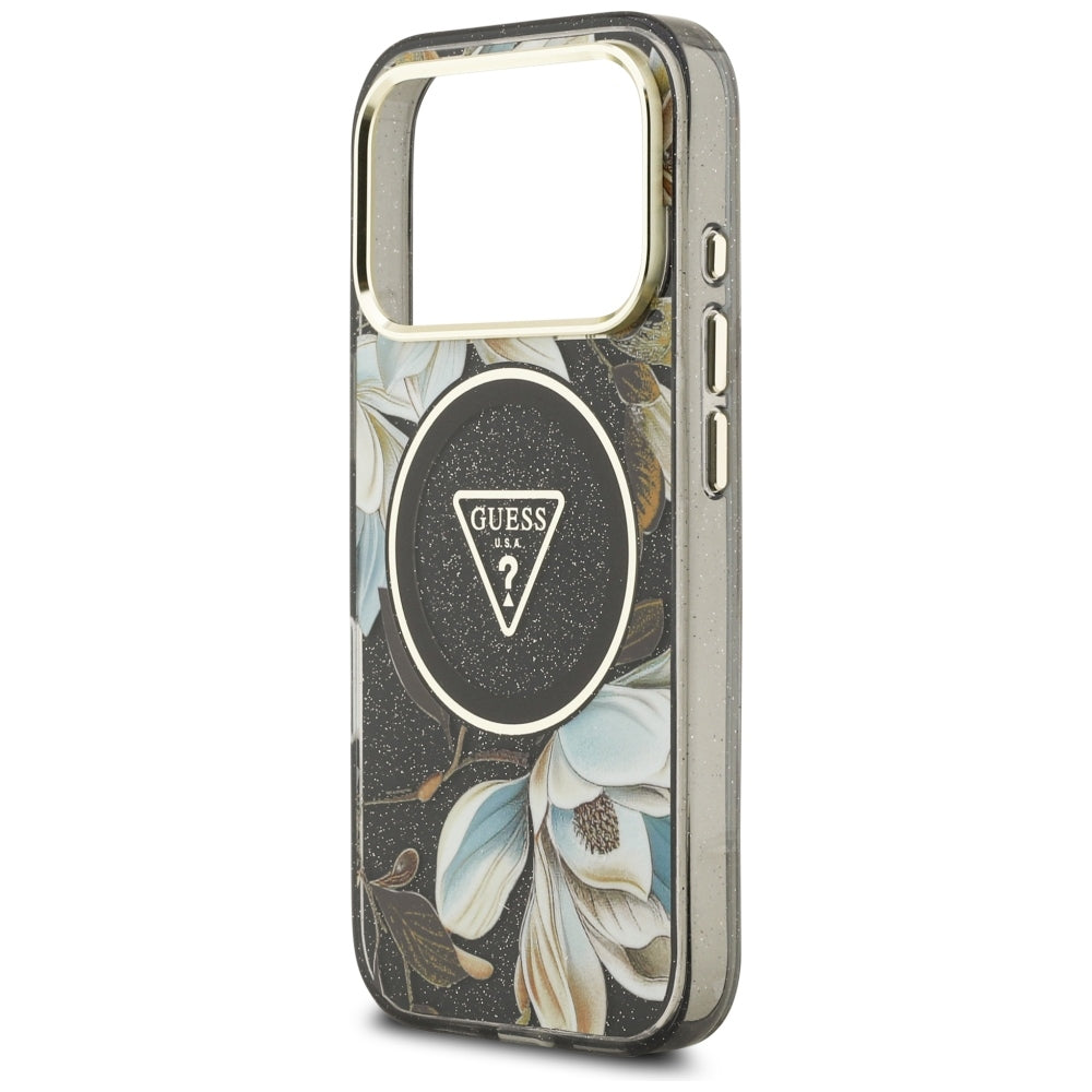 Guess iPhone 17 Pro/iPhone 18 Pro Cover Glitter Flowers Sort