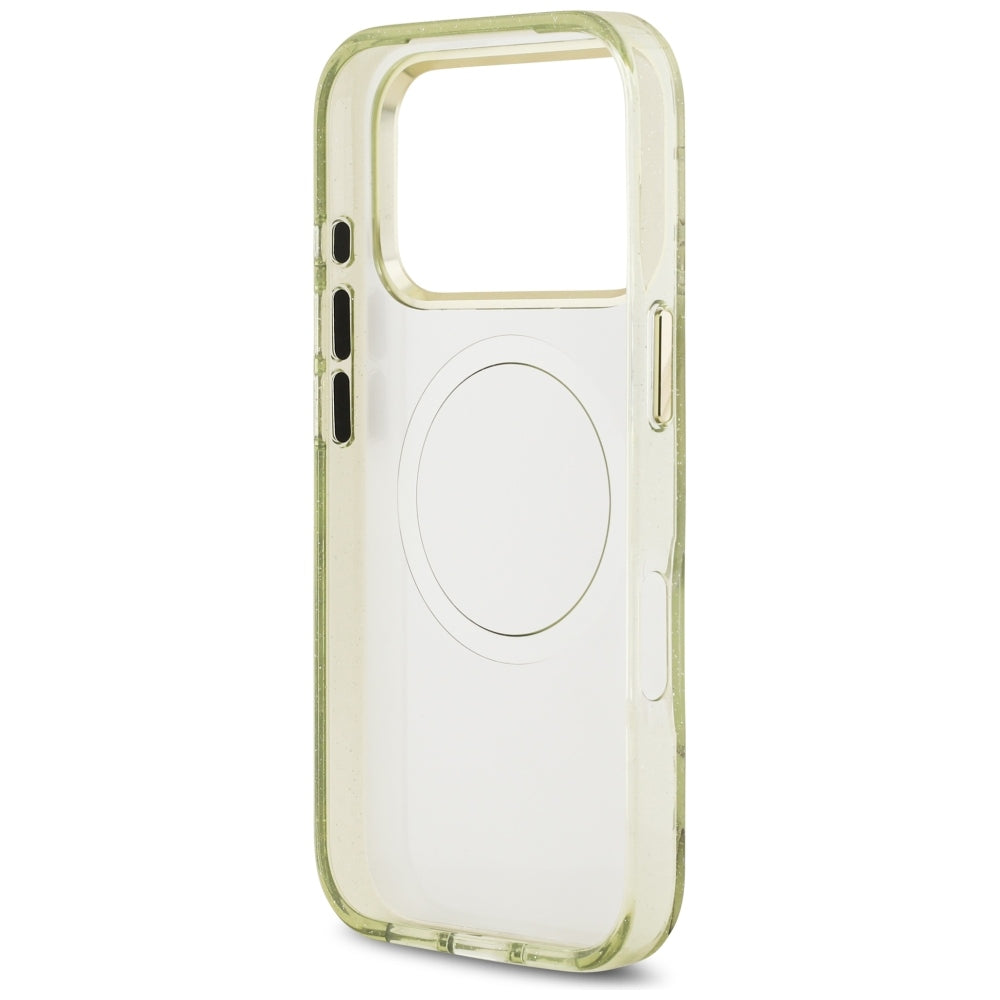 Guess iPhone 17 Pro/iPhone 18 Pro Cover Glitter Flowers Grøn