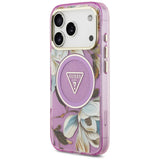 Guess iPhone 17 Pro/iPhone 18 Pro Cover Glitterblomster Lilla