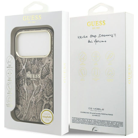 Guess iPhone 17 Pro/iPhone 18 Pro Cover Python Brun