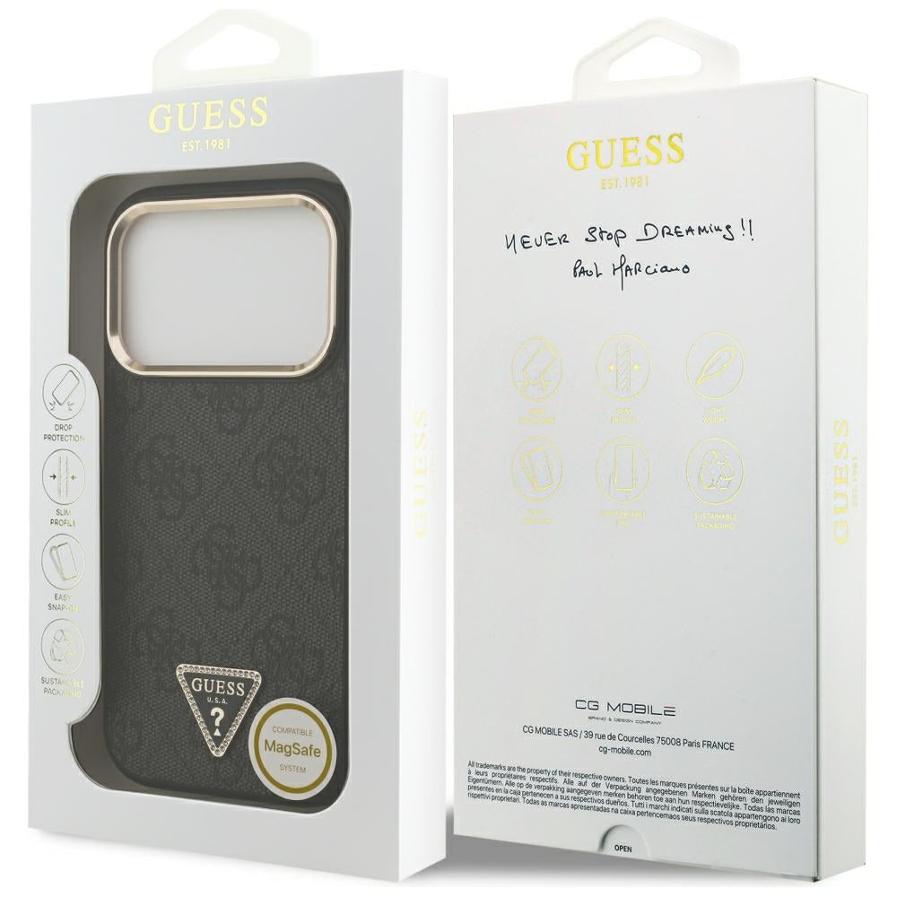 Guess iPhone 17 Pro/iPhone 18 Pro Cover 4G Triangle MagSafe Sort