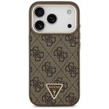 Guess iPhone 17 Pro/iPhone 18 Pro Cover 4G Triangle MagSafe Brun