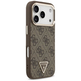 Guess iPhone 17 Pro/iPhone 18 Pro Cover 4G Triangle MagSafe Brun
