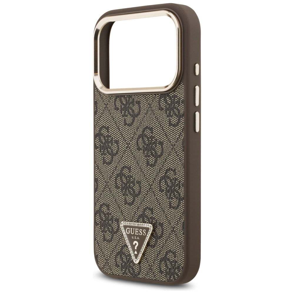 Guess iPhone 17 Pro/iPhone 18 Pro Cover 4G Triangle MagSafe Brun