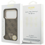 Guess iPhone 17 Pro/iPhone 18 Pro Cover 4G Triangle MagSafe Brun