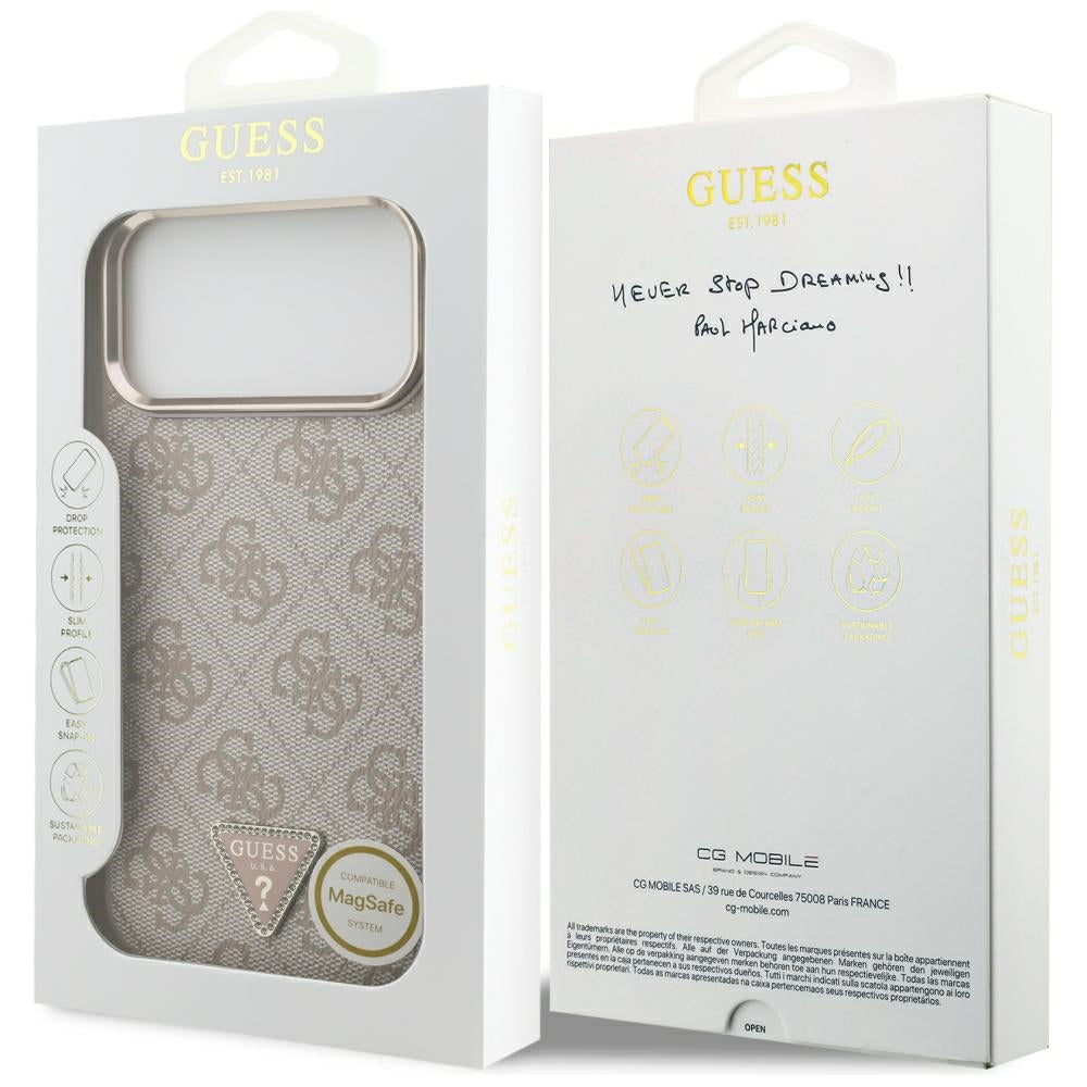 Guess iPhone 17 Pro Max/iPhone 18 Pro Max Cover 4G Triangle MagSafe Lyserød