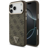 Guess iPhone 17 Pro Max/iPhone 18 Pro Max Cover 4G Triangle MagSafe Brun